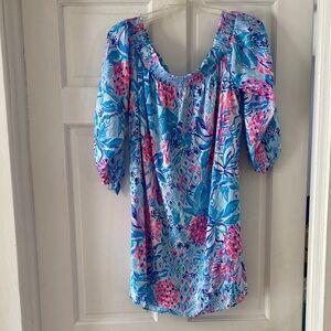 Lilly Pulitzer MaryEllen dress. Sz. M… off the shoulder style